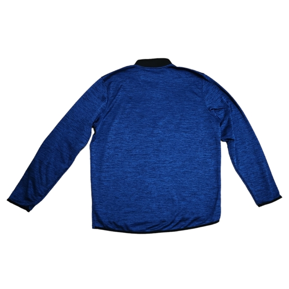 Under Armour Men's Fleece Quarter-Zip Colorblock Sweatshirt in Tech Blue - Picture 6 of 13